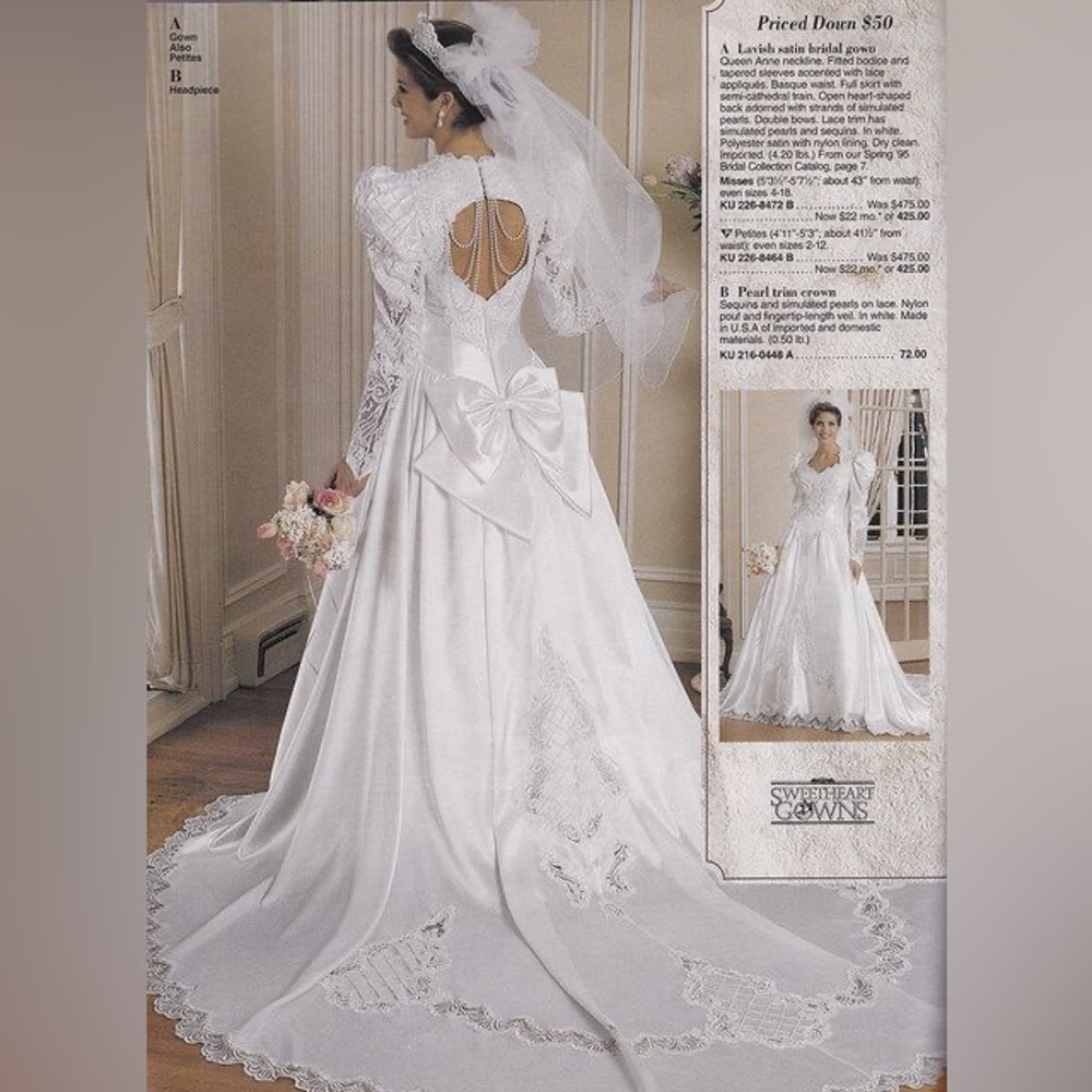 ISO Vintage 90’s JC Penney Wedding Gown